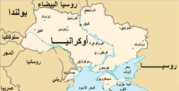 خريطة اوكرانيا
