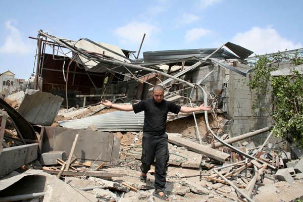 المنازل المدمرة في غزة